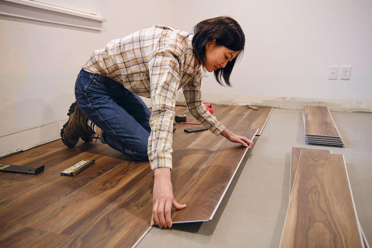 Residential flooring installation
