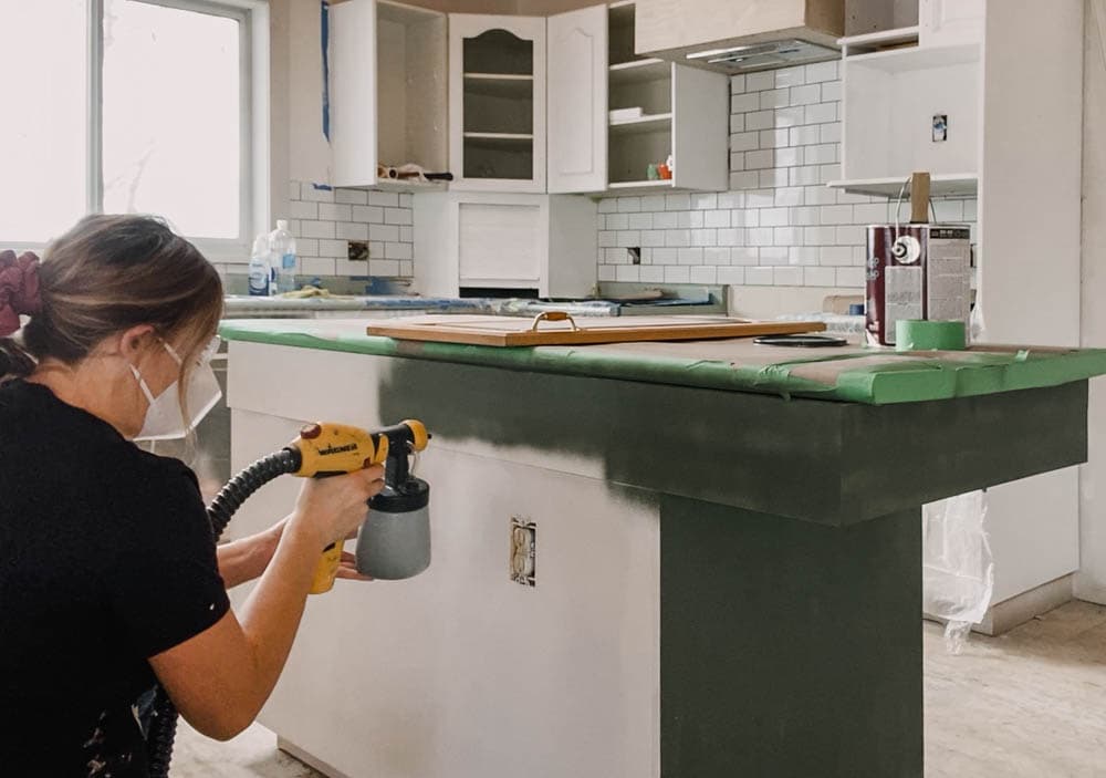 Refinished kitchen cabinets