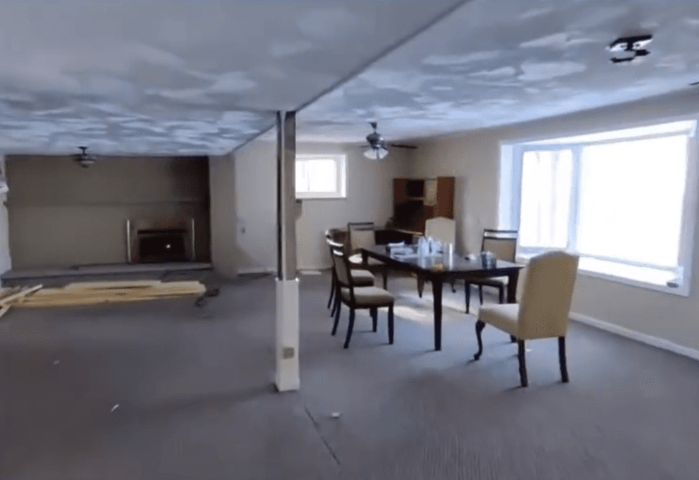 Unfinished space before games room conversion